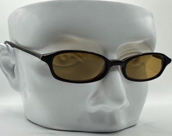 Vintage Y2K Eyeglasses | NOS | Small Narrow Style | Monochrome Brown | 2000's | #663 | Retro Glasses | Made in Japan