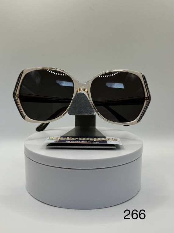 True Vintage Oversize Sunglasses | NOS | Black/gold/clear  display picture 2