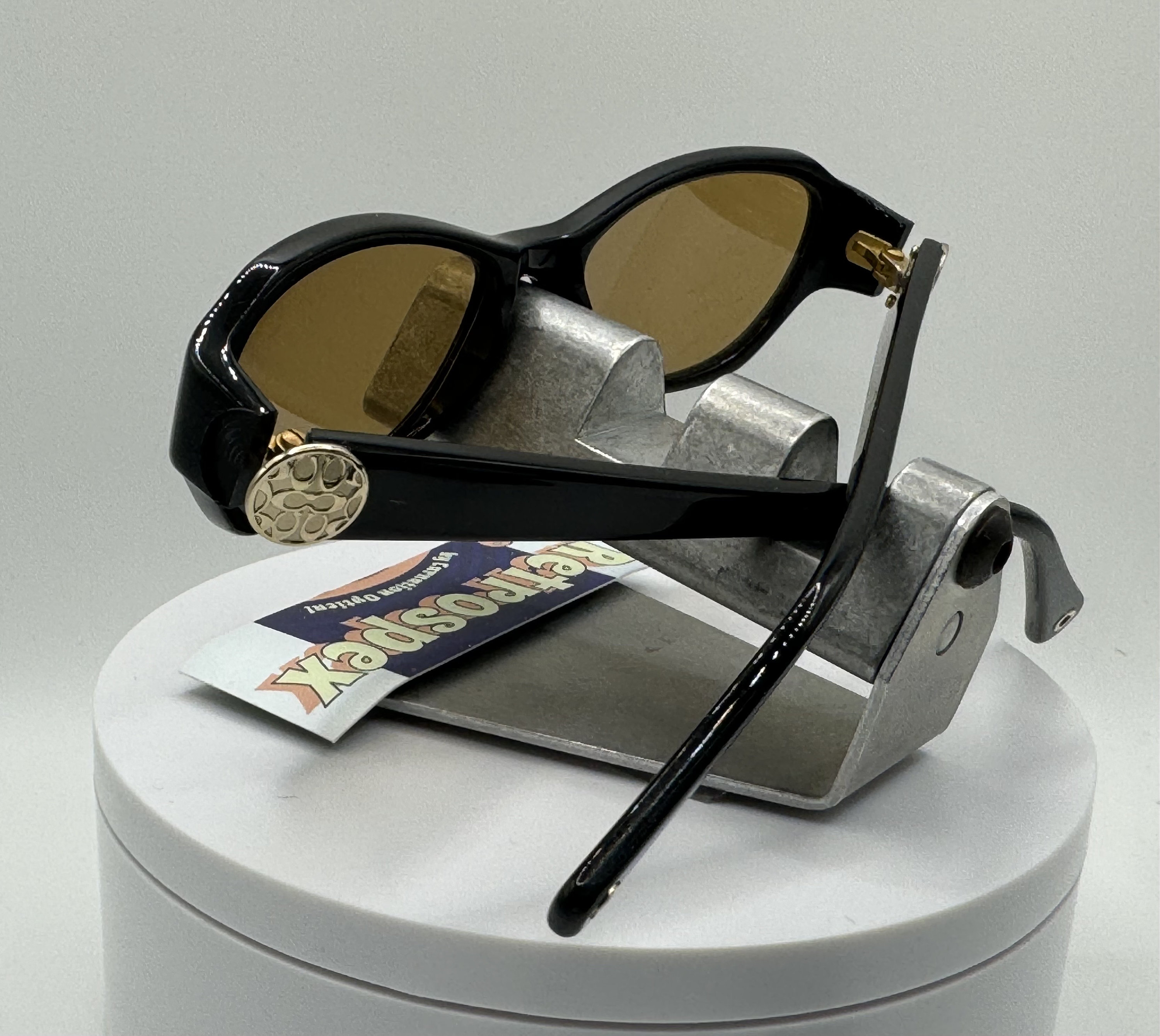 Vintage Y2K Style Sunglasses NOS 2000s Brown Lens Coach HC6009 Black Zyl Frame Vintage Y2K Style Sunglasses NOS 2000s Brown Lens Coach  main image 3