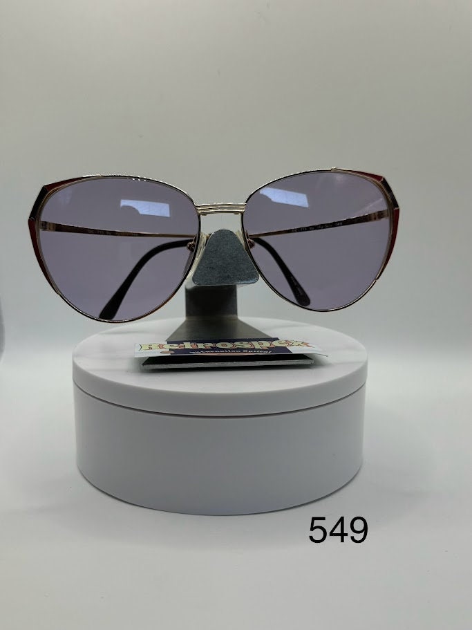 True Vintage Oversize Sunglasses NOS | Butterfly Style Purple Lens Oleg Cassini True Vintage Oversize Sunglasses | NOS | Mature Red Style  main image 2