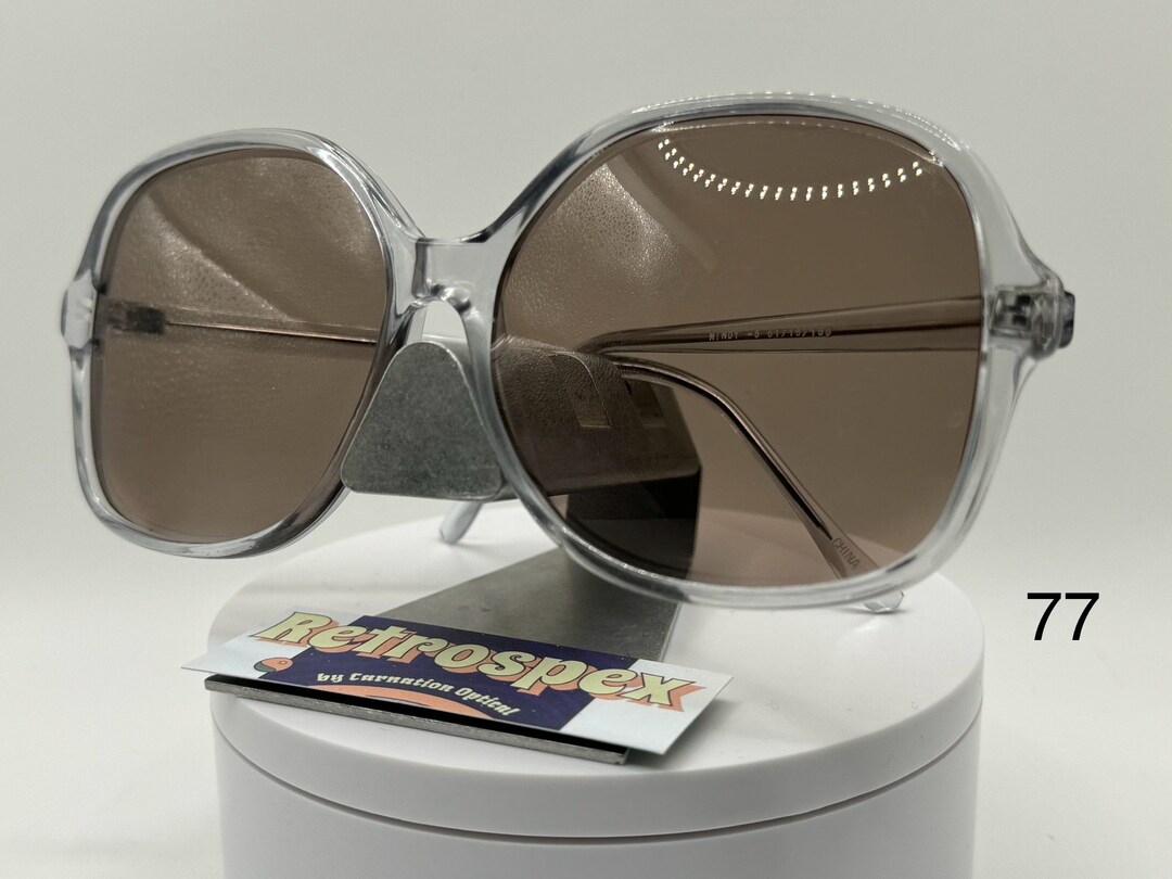 Vintage Oversize Sunglasses NOS Huge Style Grey Sun Lens Mindy Grey ...