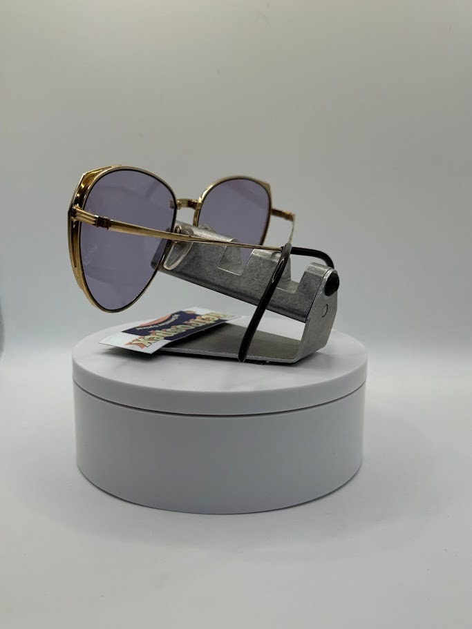 True Vintage Oversize Sunglasses NOS | Butterfly Style Purple Lens Oleg Cassini True Vintage Oversize Sunglasses | NOS | Mature Red Style  main image 4