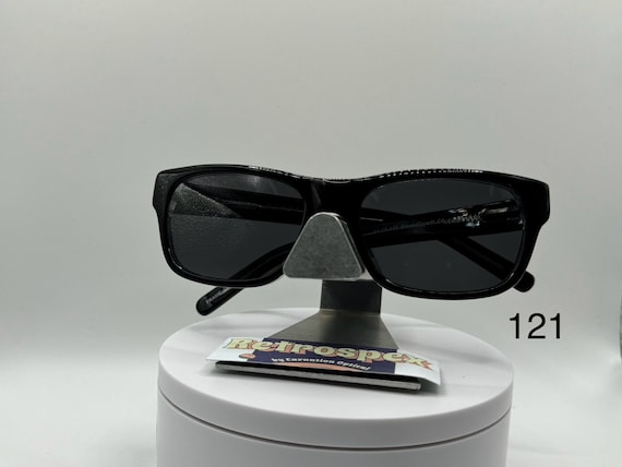 Retro Rectangular Polarized Sunglasses Plastic Frame Grey Lenses Polarized Hipster Horn Rim Mens Rectangular Retro Sunglasses  main image 3