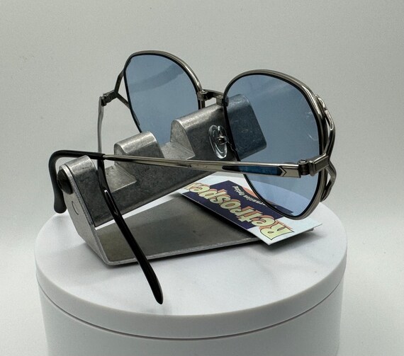 Vintage Oversize Sunglasses NOS Blue Lens Luxottica 1502 Blue Tort Frame 80s-90s Vintage Oversize Sunglasses | NOS | Titanium Style | Blue  main image 3