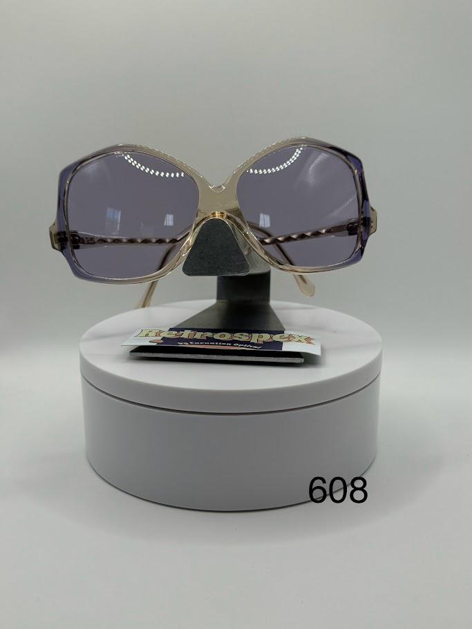 NEW Vintage Oversize Sunglasses | Non RX | Purple Lens | Happy Eyes | USA Made NEW Vintage Oversize Sunglasses | Non RX | Cat Eye Style  main image 4