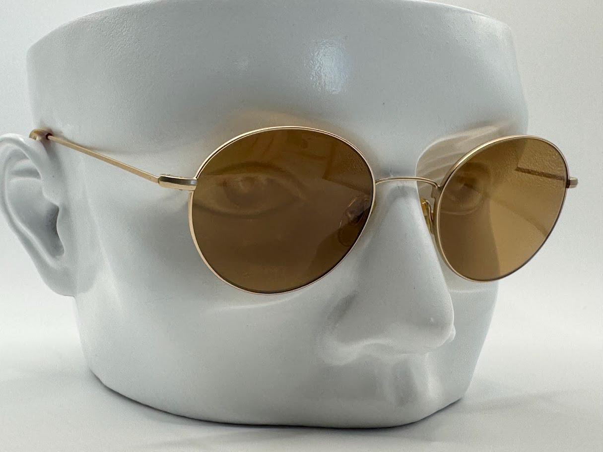 Vintage Y2K Eyeglasses | NOS | Round Gold Metal Style  display picture 2