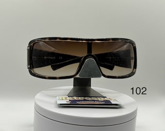 Vintage Designer 2000's Sunglasses | Shield Style Rhinestone Frame | Brown Fade Lens | Vogue 2511B | OEM Sun Lenses | Retro Glasses | #102