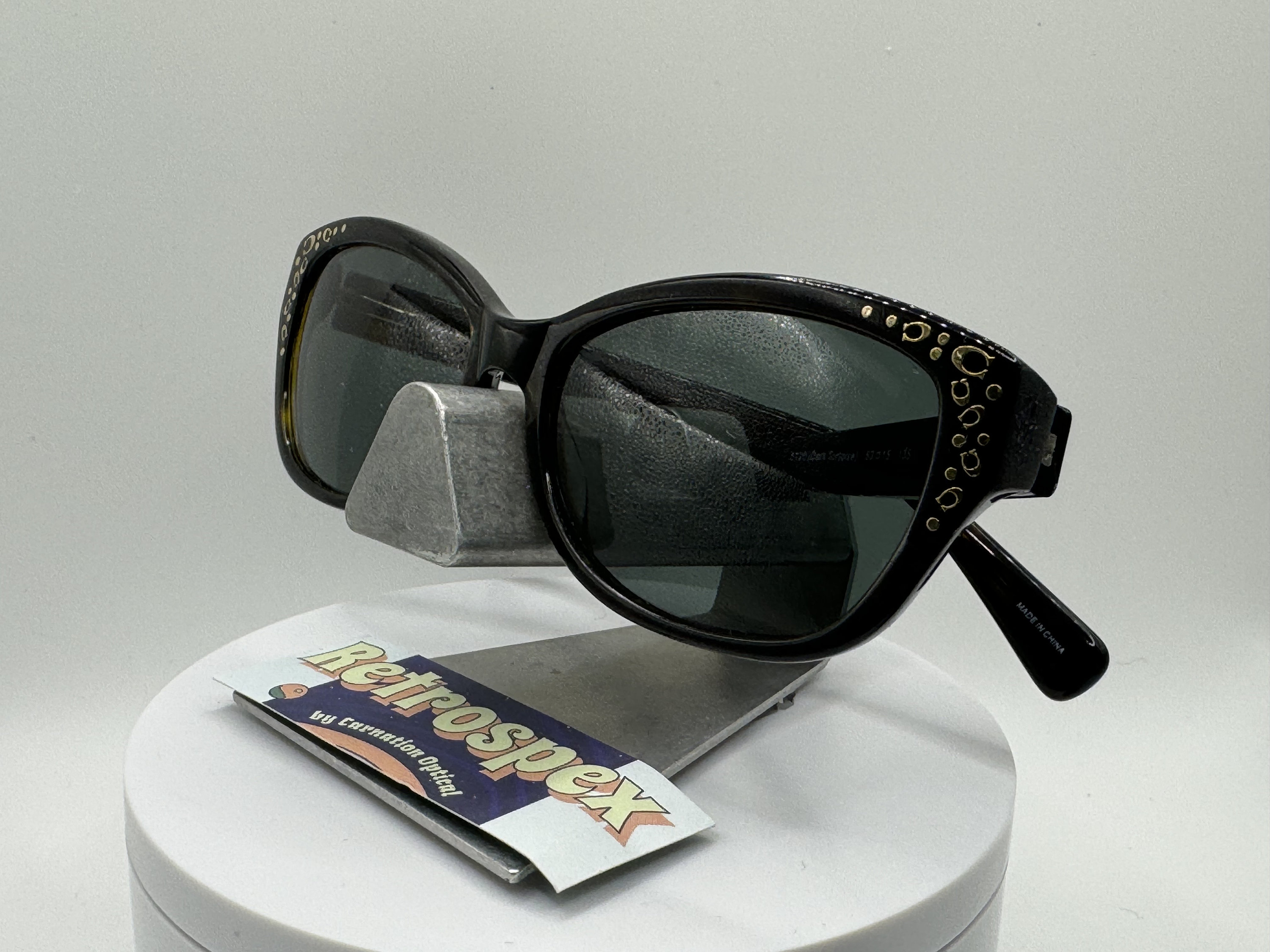 Vintage Y2K Sunglasses NOS 2000s Green Lens Coach HC6076 Narrow Tortoise Frame Vintage Y2K Sunglasses NOS 2000s Green Lens Coach HC6076  main image 4