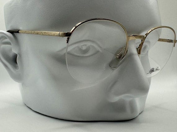 True Vintage Eyeglasses NOS Oversize Round Style RX Ready Oleg Cassini Gold Rimless Frame 298 Retro Glasses Etsy
