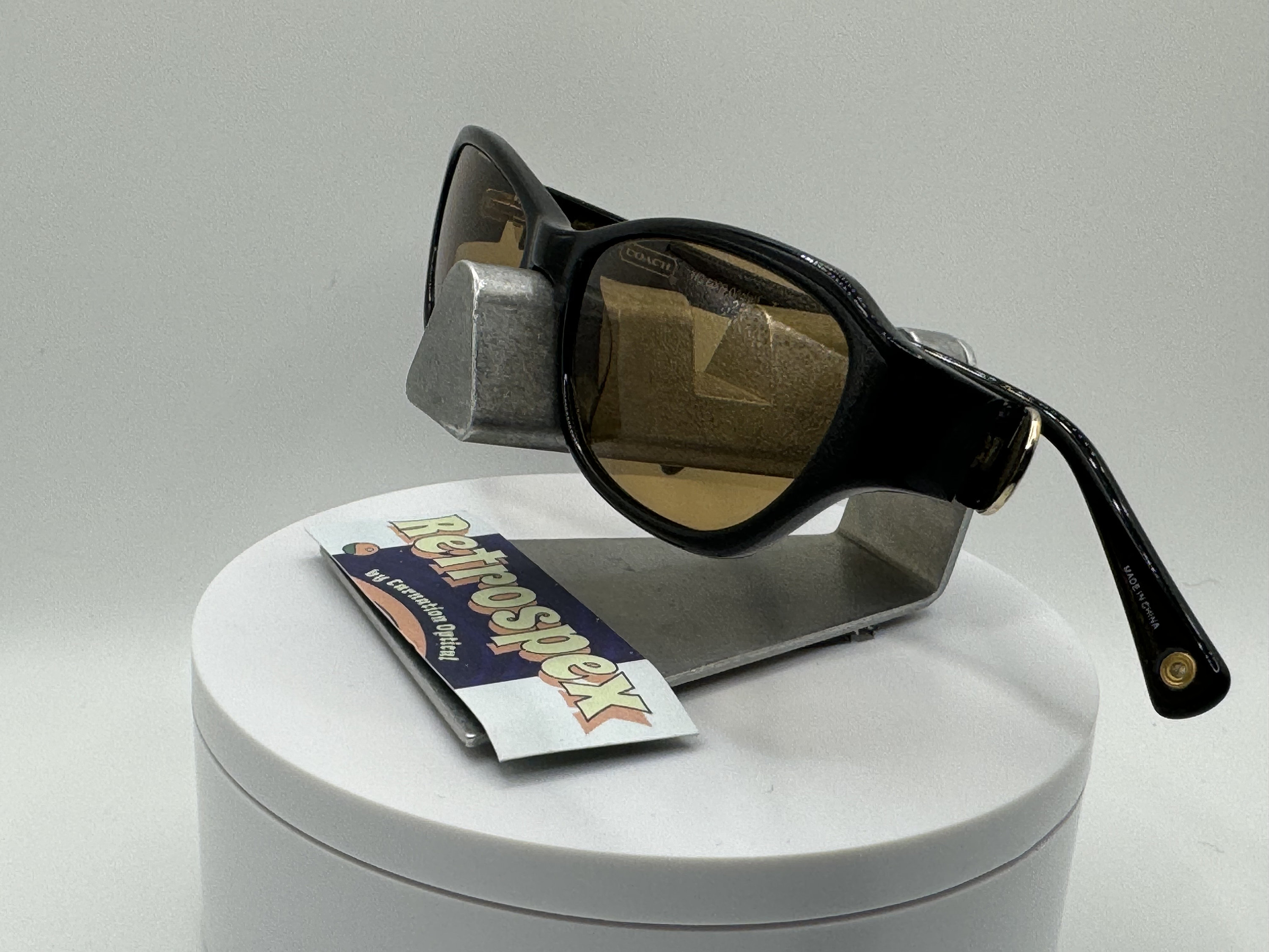 Vintage Y2K Style Sunglasses NOS 2000s Brown Lens Coach HC6009 Black Zyl Frame Vintage Y2K Style Sunglasses NOS 2000s Brown Lens Coach  main image 2
