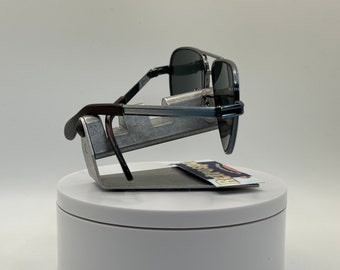 Vintage Oversize Sunglasses NOS Small Aviator | G15 Lens | Grey Metal Frame |80s Vintage Oversize Sunglasses | NOS | Small Aviator Style  main image 4