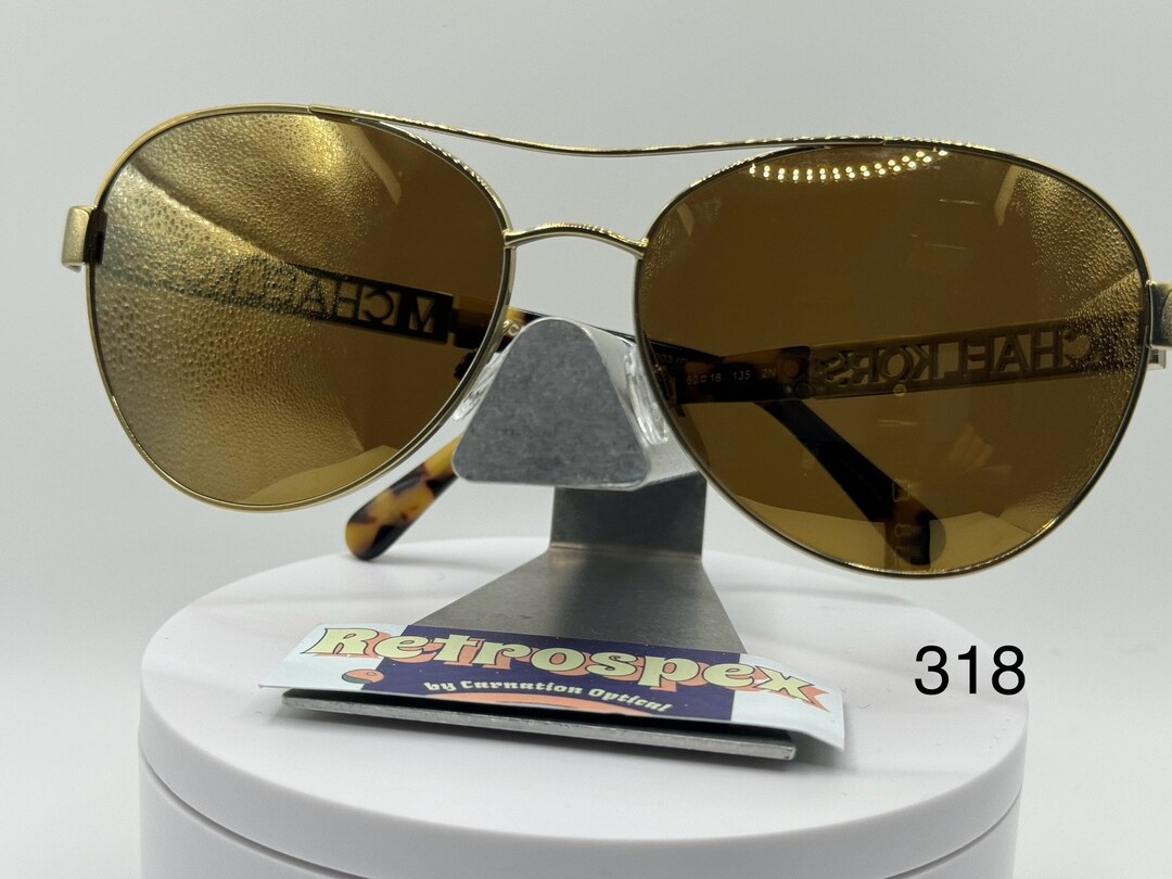Vintage Y2K Sunglasses NOS 2000s Style Polarized Gold Mirror Michael Kors 5003 Vintage Y2K Sunglasses NOS 2000s Style Polarized Gold Mirror  main image 4