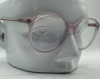 NEW Vintage Oversize Eyeglasses | Non Rx | Round Preppy Style | Clear AR Lens | Orchid Frame | 1980's-1990's | #419 | Retro | USA Made