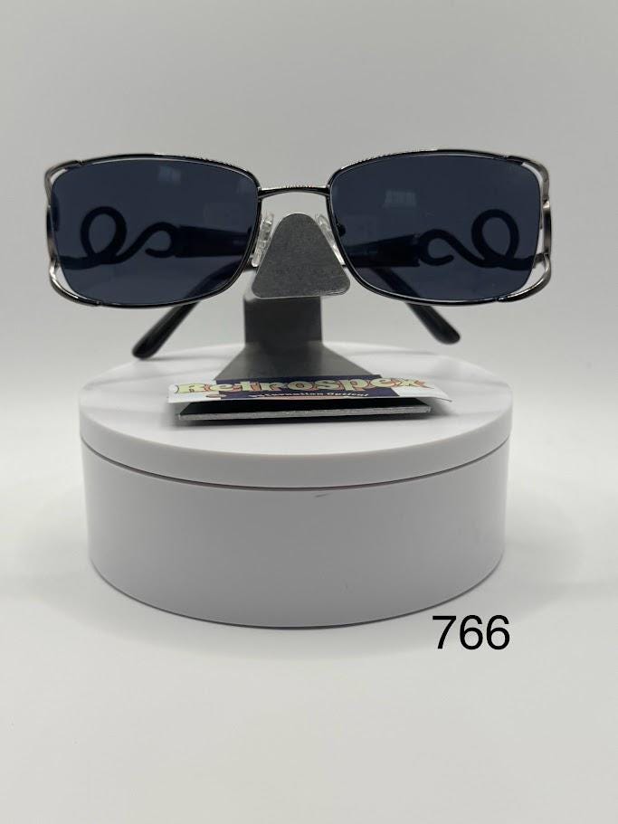 Vintage Y2K Sunglasses | NOS | Large Ornate Style | Grey  display picture 1