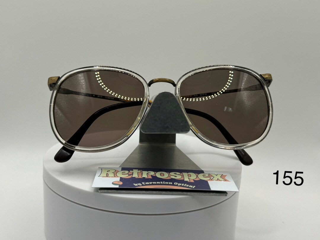 Vintage NOS Oversize Sunglasses Preppy Style Grey Sun Lens  display picture 3