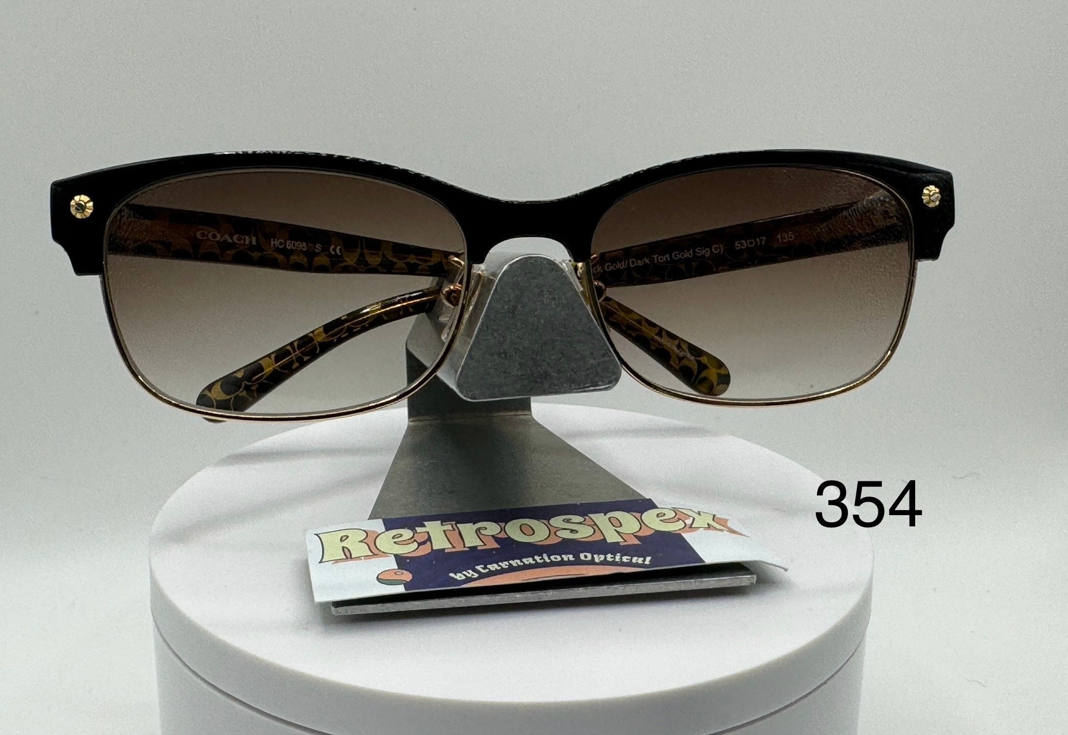 Vintage Y2K Style Sunglasses NOS 2000s Brown Fade Lens Coach  display picture 3