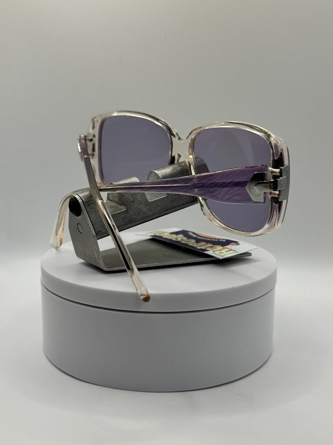 Vintage Oversize Sunglasses | NOS | Thick Temple Style Purple Lens Oleg Cassini Purple Vintage Eyeglasses Sunglasses for Women for sale | eBay main image 4
