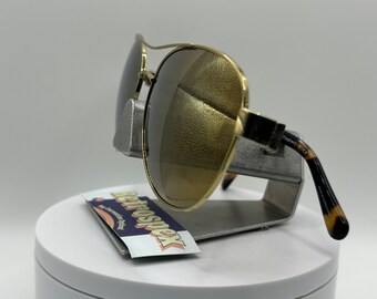 Vintage Y2K Sunglasses NOS 2000s Style Polarized Gold Mirror  display picture 3