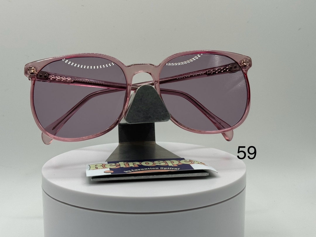 Buy Vintage Oversize Sunglasses | NOS | Preppy Style | Pink  display picture 1