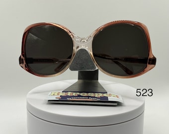 Vintage Oversize Sunglasses | NOS | Drop Temple Style | Grey Sun Lens | Brown Fade Zyl Frame | Diplomat Sparta | 1980's |#523| Retro Glasses
