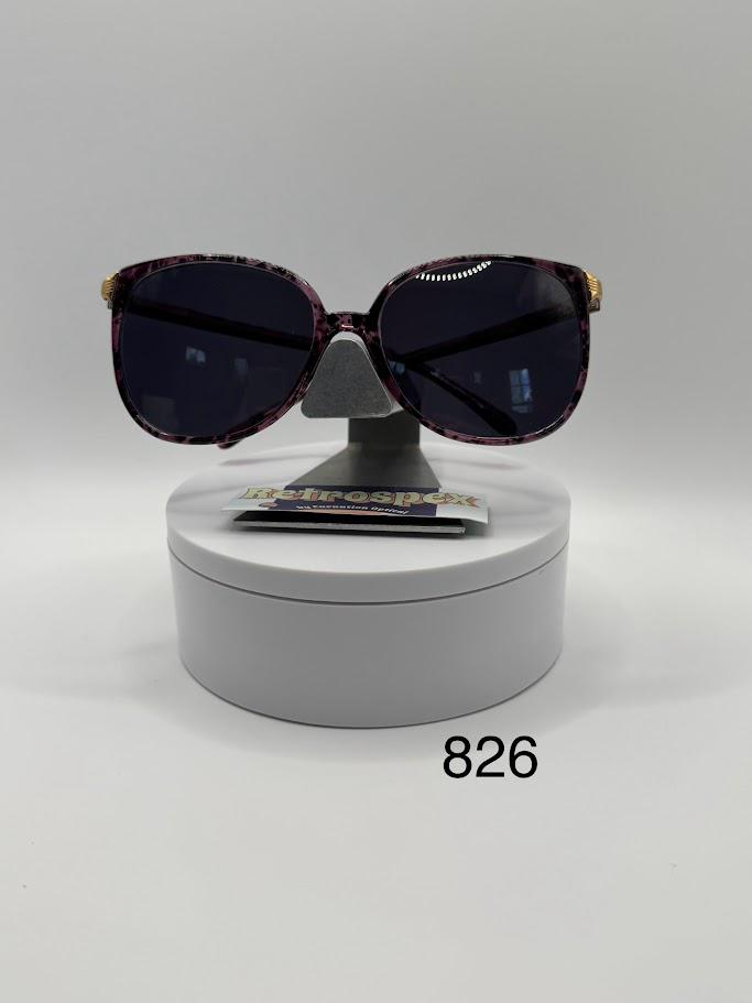 NEW Vintage Sunglasses | Grey Lens | Purple Speck Frame | Geoffrey Beene | #826 NEW Vintage Sunglasses | Non RX | Grey Sun Lens | Purple  main image 2