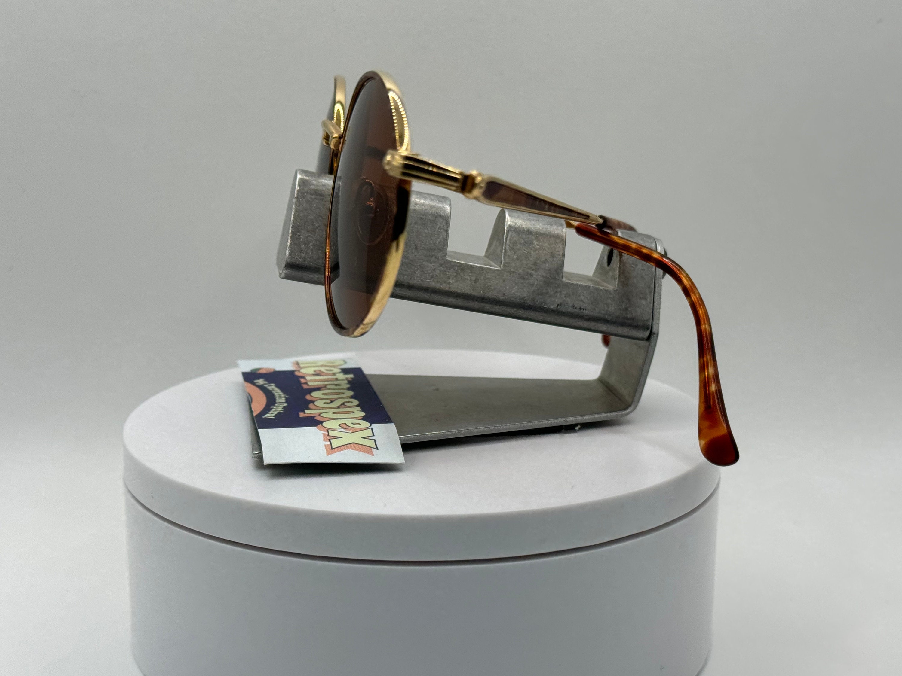 Vintage Oversize Sunglasses | NOS | Round Metal Style  display picture 2