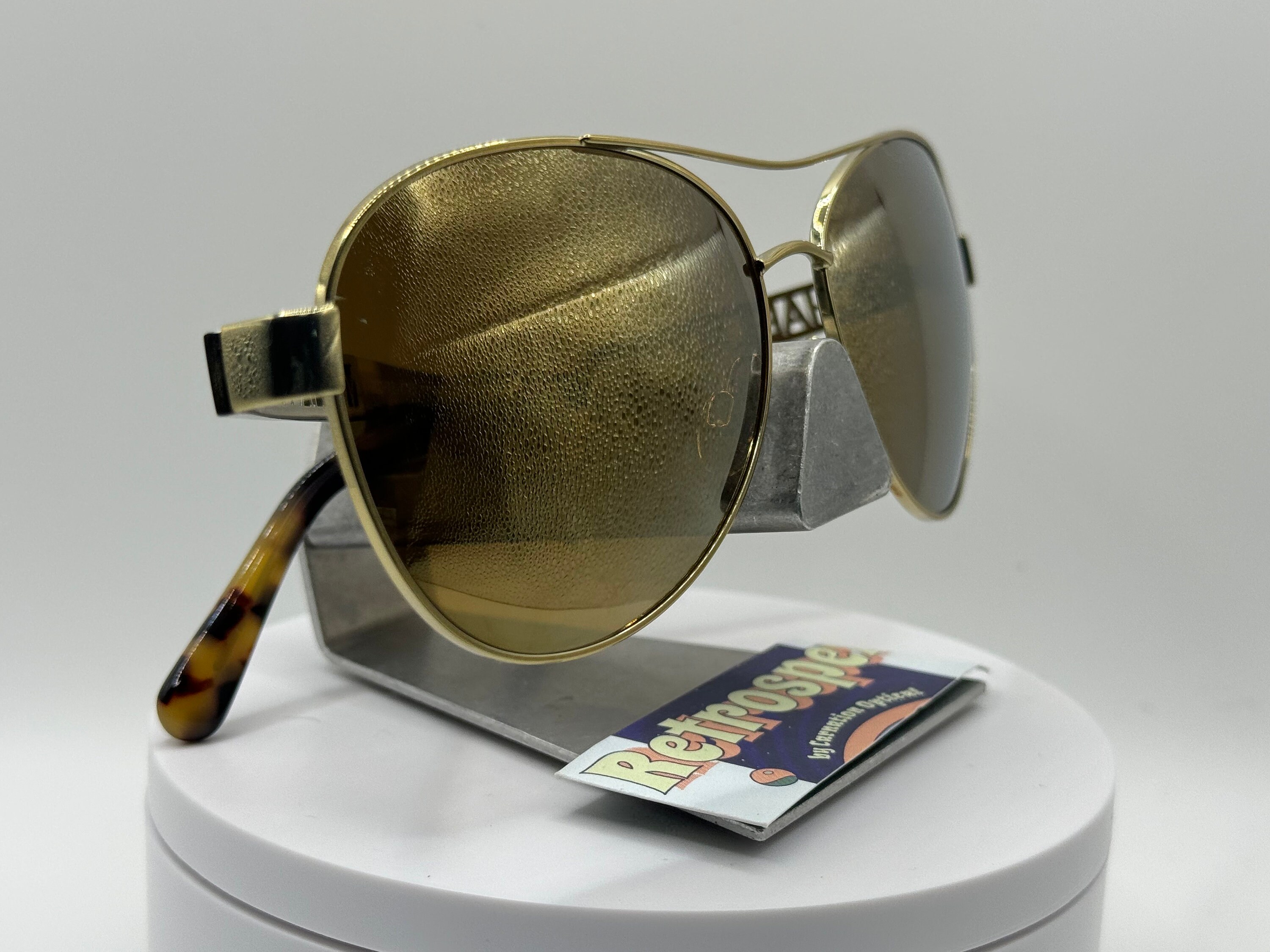 Vintage Y2K Sunglasses NOS 2000s Style Polarized Gold Mirror Michael Kors 5003 Vintage Y2K Sunglasses NOS 2000s Style Polarized Gold Mirror  main image 2
