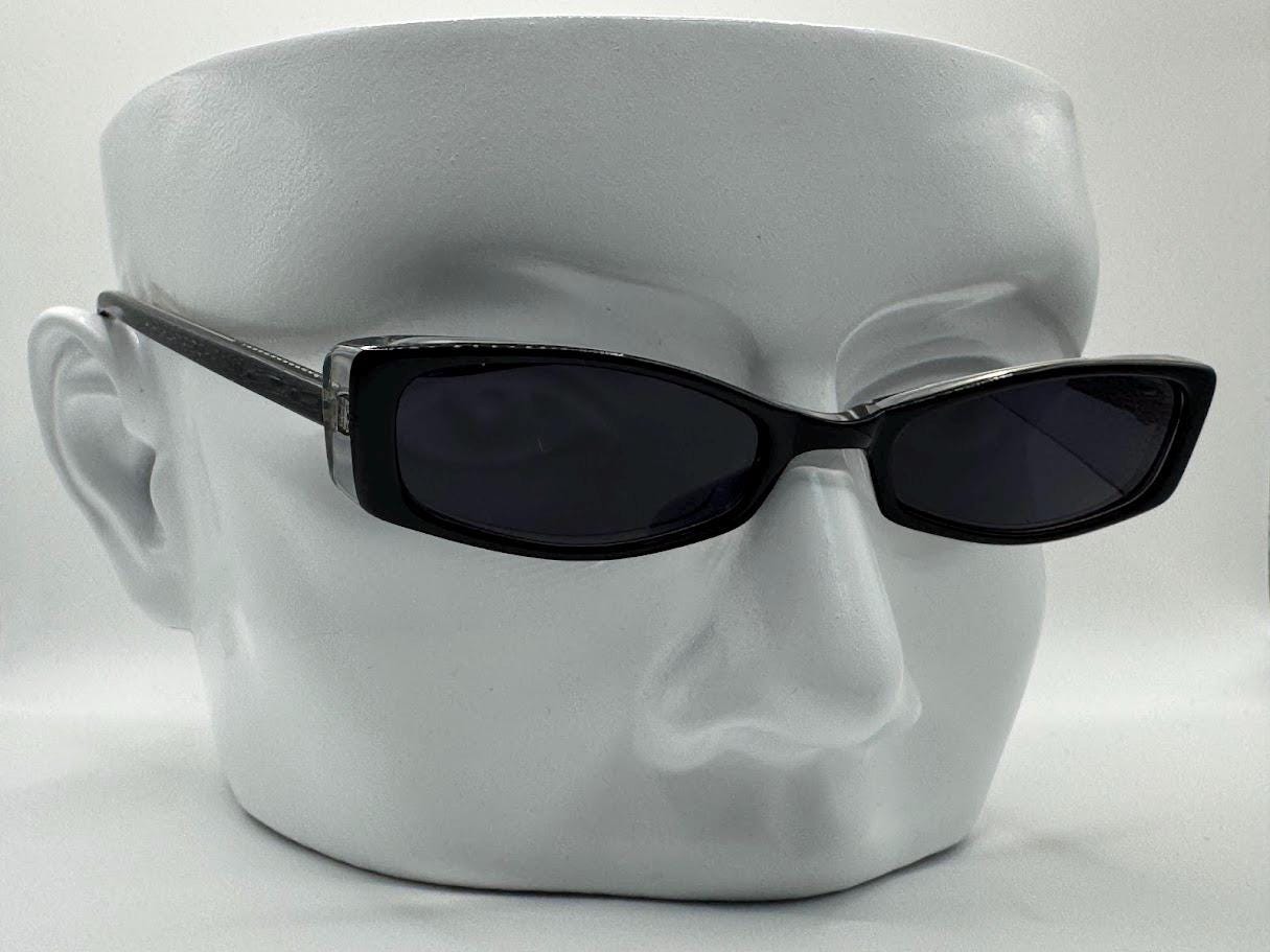 Vintage Y2K Eyeglasses | NOS | Narrow Black Style | Grey Sun  display picture 3