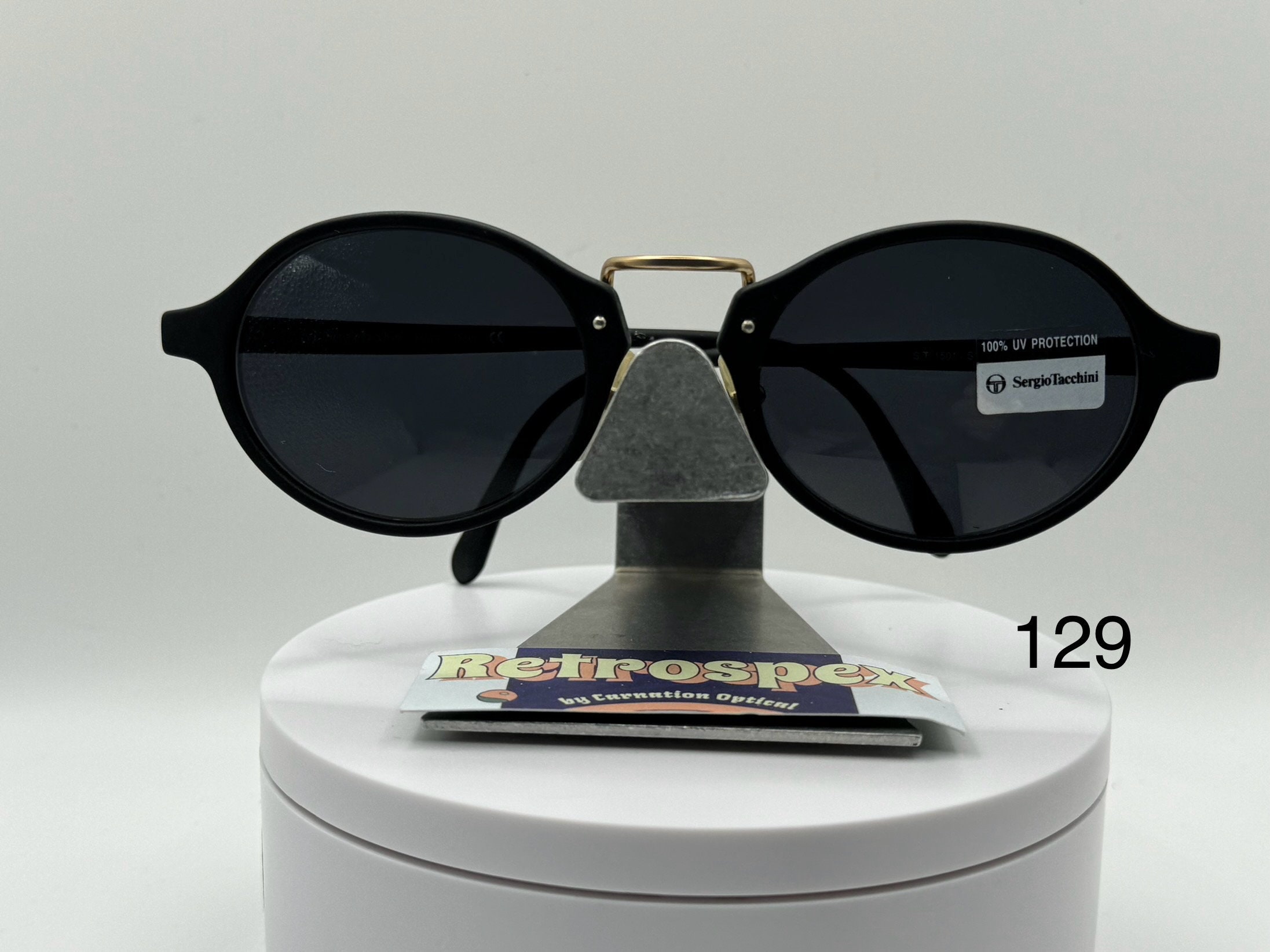 Sergio Tacchini Vintage Mini Black Sunglasses