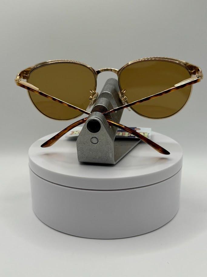 NEW Vintage Oversize Sunglasses | Non RX | Brown Lens | Gold  display picture 3