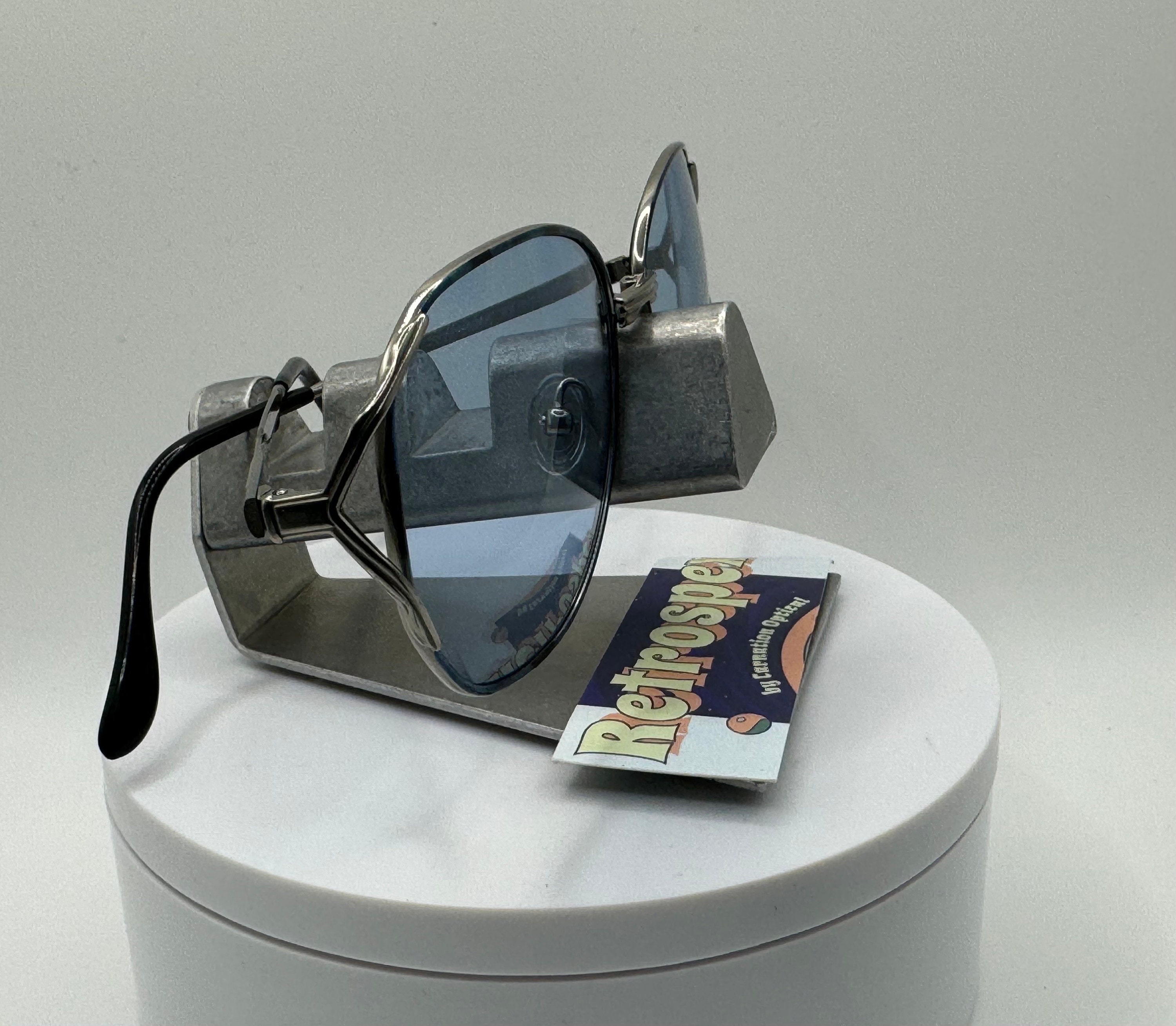 Vintage Oversize Sunglasses | NOS | Titanium Style | Blue  display picture 3