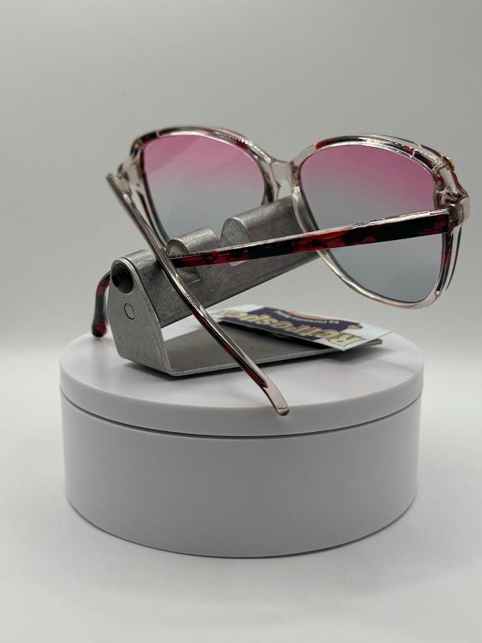 True Vintage Oversize Sunglasses | NOS | Custom Pink/Grey Lens Oleg Cassini #286 True Vintage Oversize Sunglasses | NOS | Monochrome Nana  main image 4