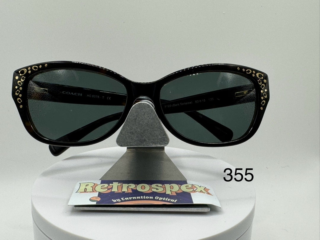 Vintage Y2K Sunglasses NOS 2000s Green Lens Coach HC6076  display picture 1