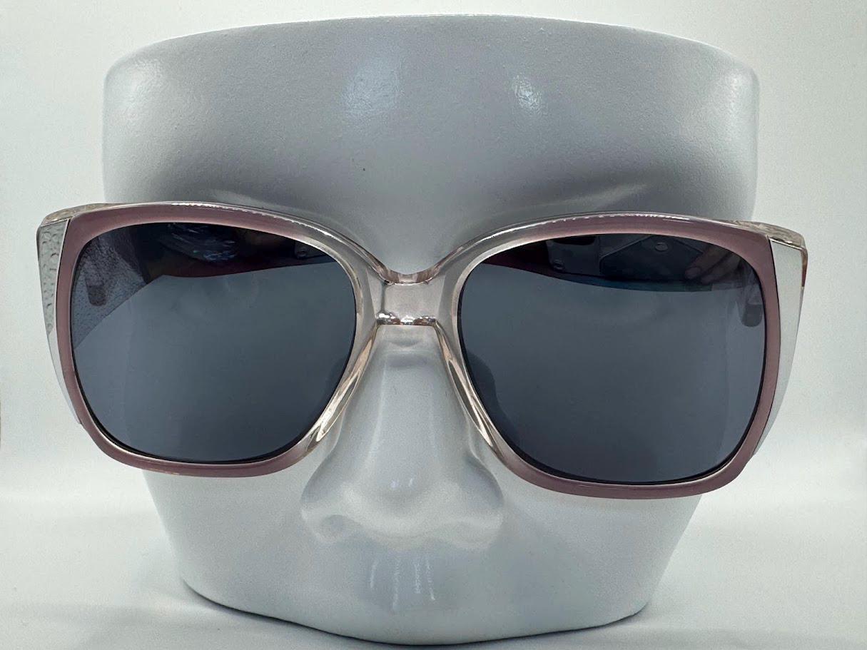 NEW Vintage Oversize Sunglasses | Non RX | Drop Temple Style Chrome |Made in USA Swan Optical Drop Temple Sunglasses – Old Focals main image 2