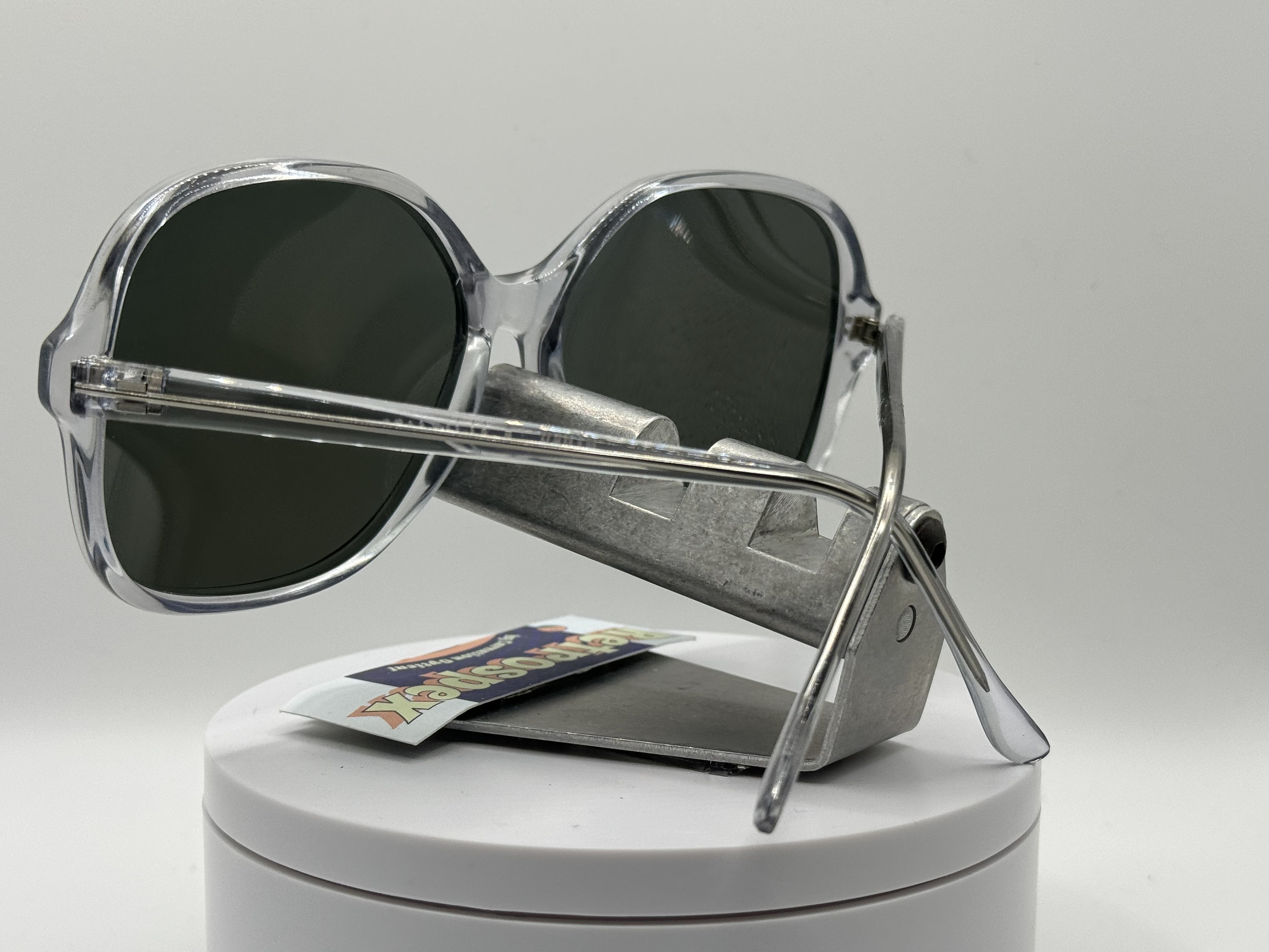 Vintage Oversize Sunglasses NOS Huge Style | Polarized Grey Mirrored Sun Lens Vintage Oversize Sunglasses | NOS | Huge Style | Polarized  main image 4