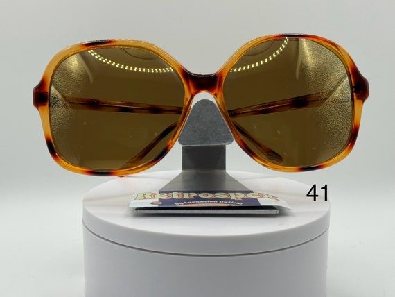 Vintage Oversized Tortoise Shell Sunglasses Brown Lens Vintage Over-Sized Square Brown Tortoise Women main image 4