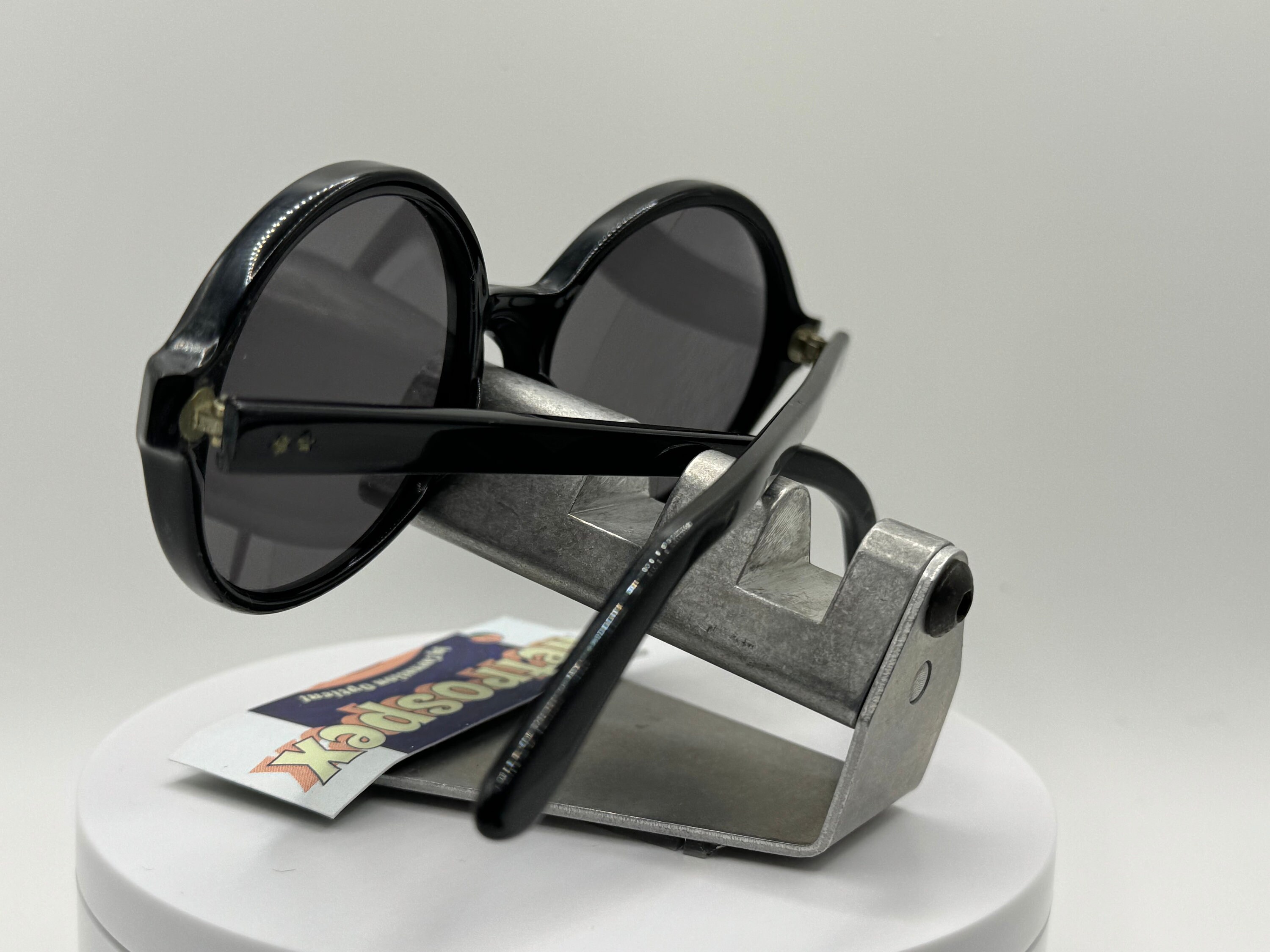 Vintage Refurbished Sunglasses | Round Plastic Frame Grey Lenses Retro 1960’s Vintage Refurbished Eyeglasses | Round Plastic Frame Grey  main image 2