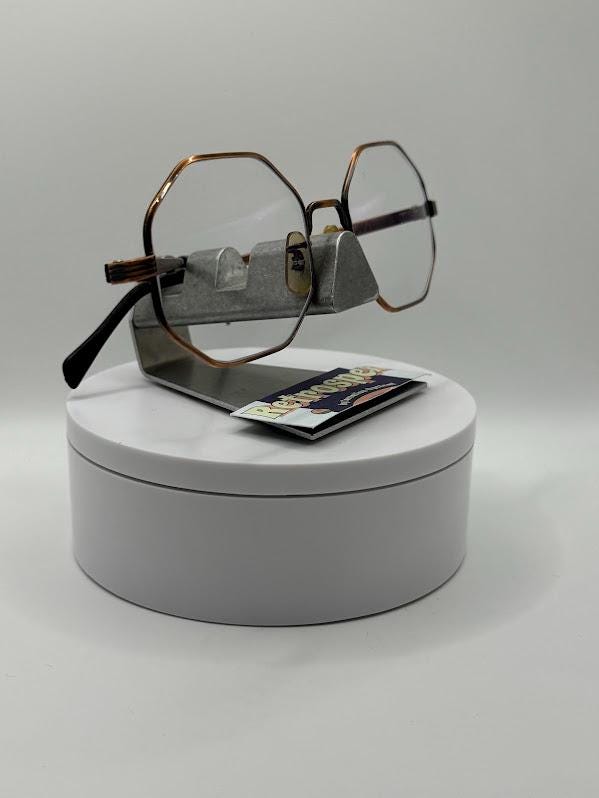 NEW Vintage Oversize Eyeglasses | Non Rx | Grey Fade Lens | Octagon Metal Frame NEW Vintage Oversize Eyeglasses | Non Rx | Grey Fade Lens  main image 3