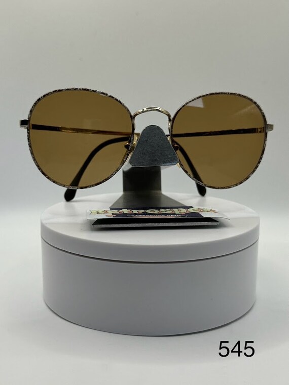 True Vintage Oversize Sunglasses NOS Preppy Round Style Brown Lens Oleg Cassini Oleg Cassini Space Age Cateye Sunglasses main image 2