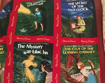 1 panel Get A Clue With NANCY DREW "Books Covers Fabric oop