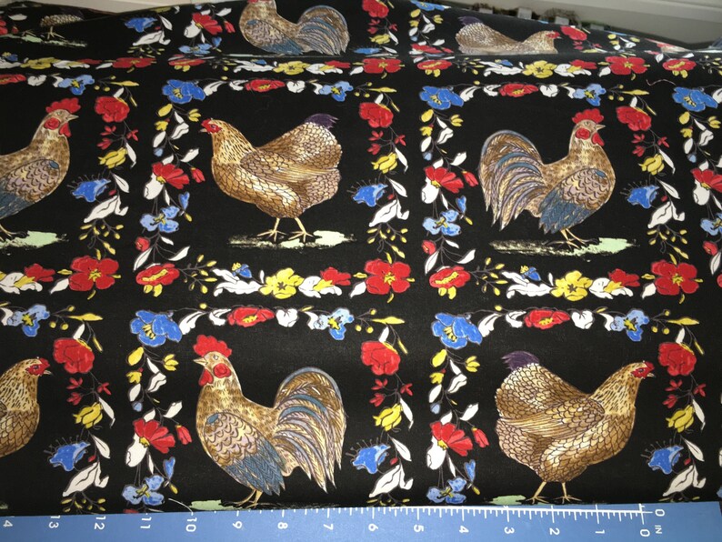 Molly Hatch FRENCH HEN Fabric Sold by the 12 yard Anthropologie Anna Griffin Blend Fabrics