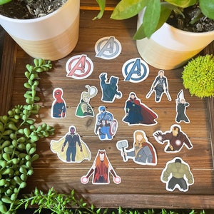 Super Hero Vinyl Sticker Pack- Laptop Decal - Water Bottle Sticker - Tablet Decal - Waterproof Weatherproof Dishwasher Safe