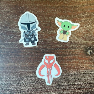 Paquete de pegatinas de vinilo The Space Bounty Hunter - Calcomanía para computadora portátil - Calcomanía para botella de agua - Calcomanía para tableta - Impermeable Resistente a la intemperie Apto para lavavajillas