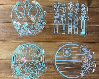 Sun Wars Suncatcher - Window Cling -  Window Sticker - Rainbow Maker - Reuseable - Prism Suncatcher
