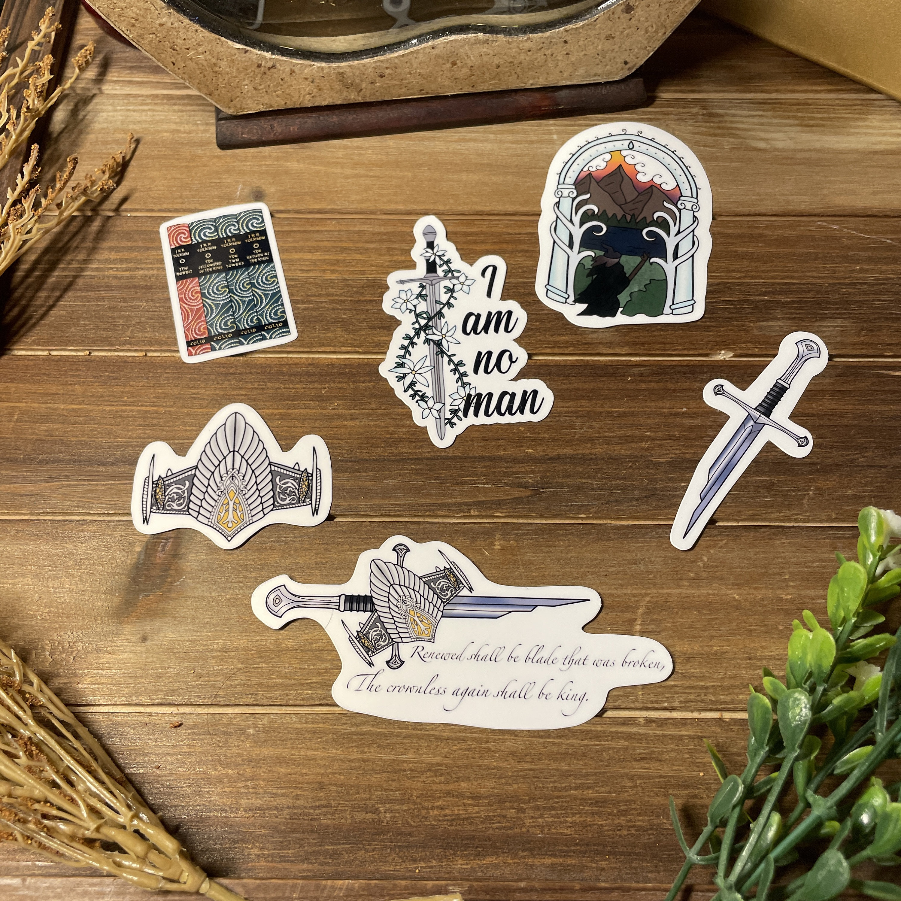 The Fellowship Vinyl Sticker Pack- Laptop Decal - Water Bottle Sticker - Tablet Decal - Waterproof Weatherproof Dishwasher Safe