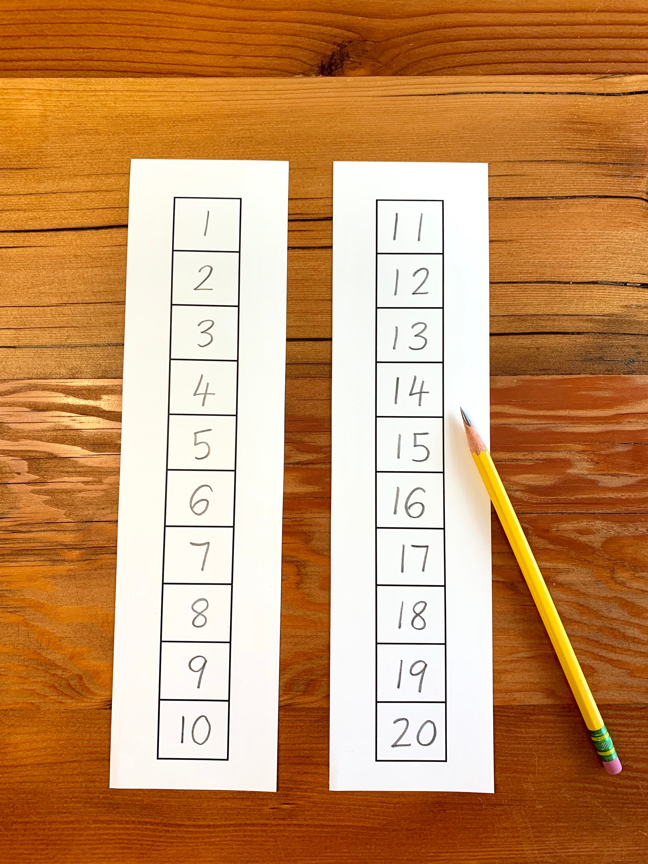 Number writing paper for young children grid paper 1x10 | Etsy