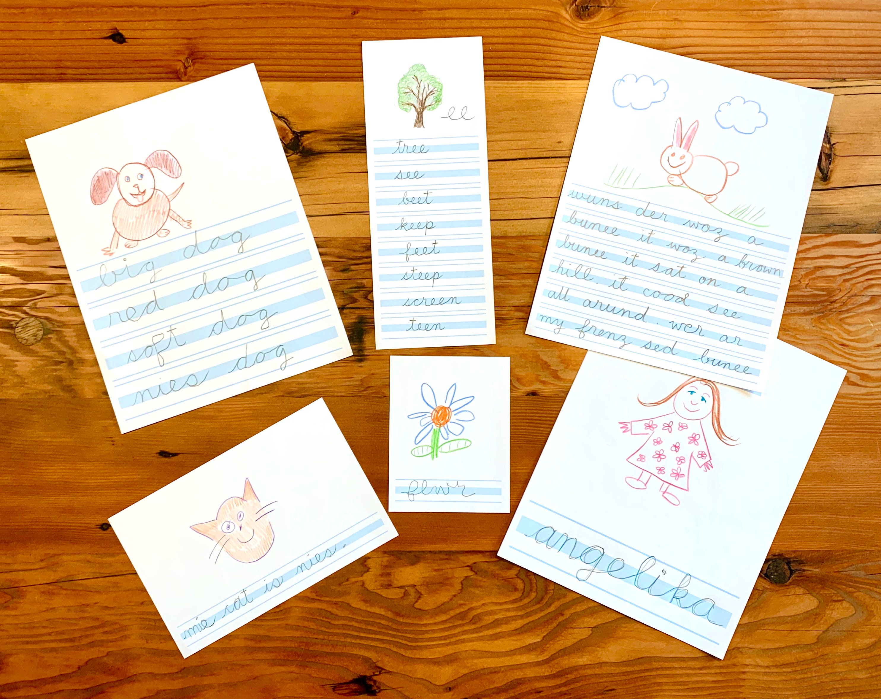 Booklet And Story Paper Blue Lined Writing Paper For Etsy