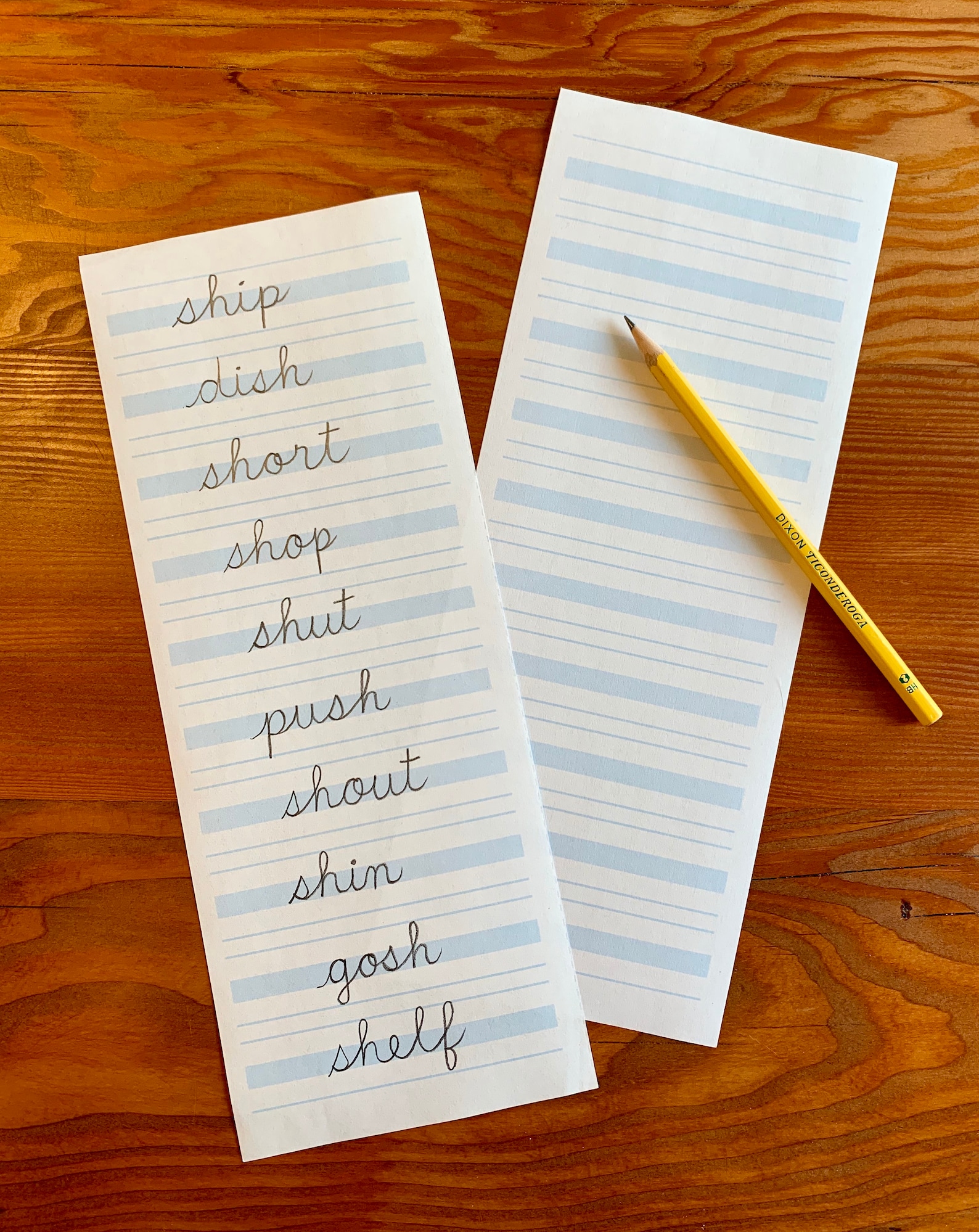 Lined Writing Paper for Montessori Classrooms Blue Lines Etsy UK