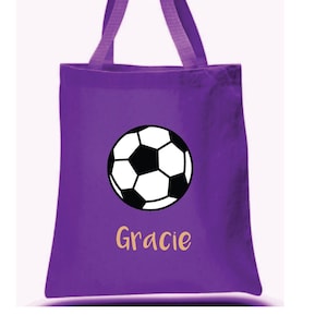 Fourre-tout de football pour enfants avec nom, sac de sport pour jardin d'enfants pour l'école, sac cadeau personnalisé pour équipe de ballons de football, fourre-tout de softball pour enfants d'âge préscolaire