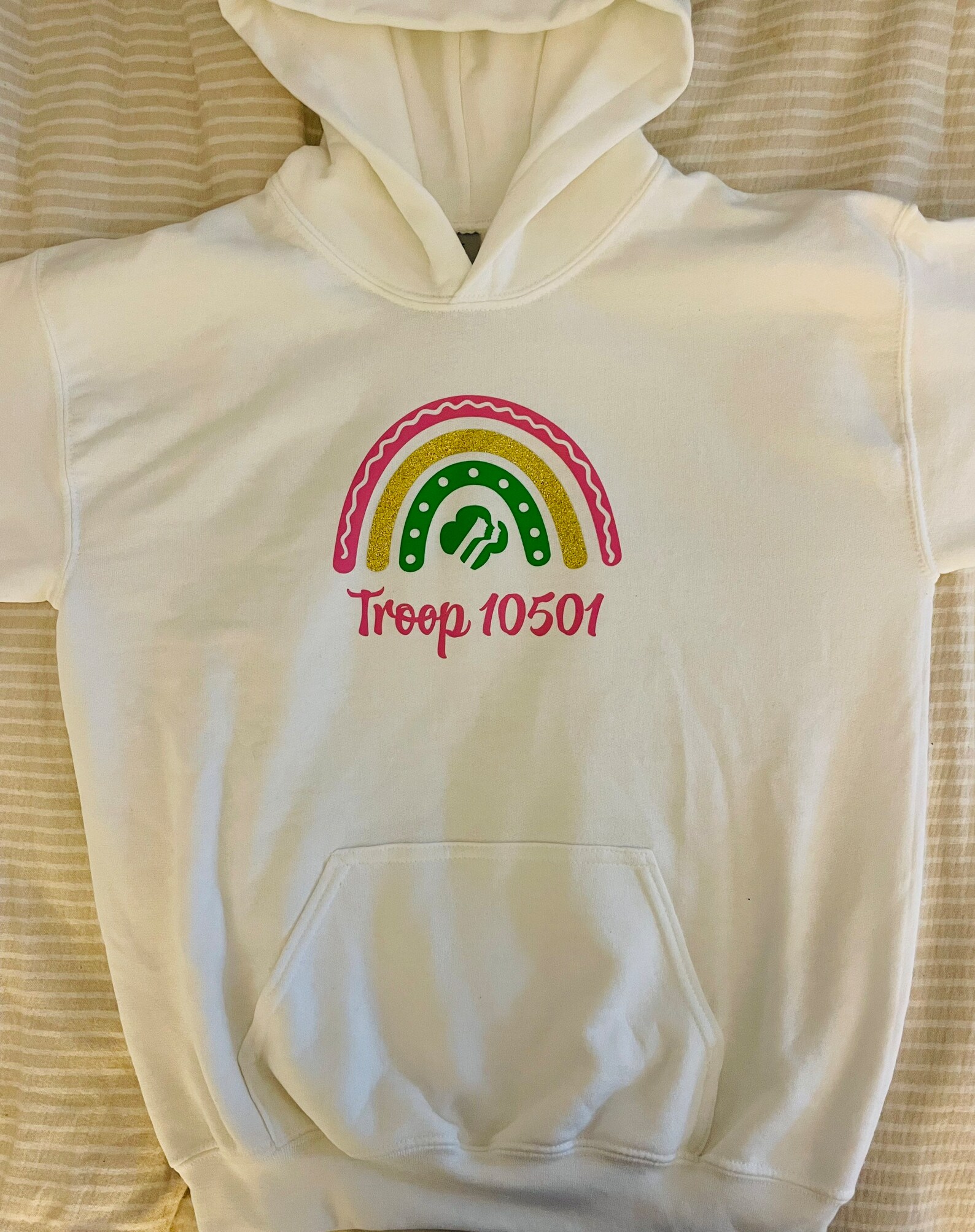 Girl Scout Hoodie Sweatshirt With Rainbow Pullover Scout Etsy